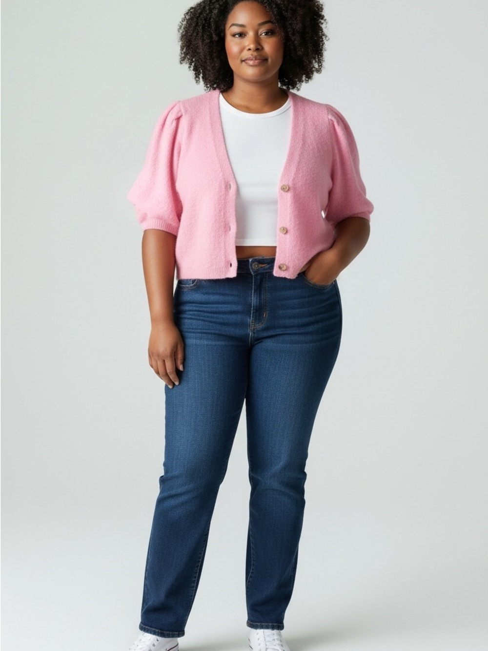 wild fable XL Pink Crop Cardigan